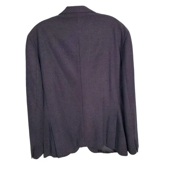 Lord & Taylor Laboratory Men's Size 44R Sportcoat Blazer Micro Polka Dot 2 Butto - Picture 3 of 14